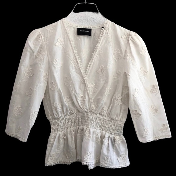 The Kooples Tops - The Kooples 3/4 sleeve v-neck blouse.